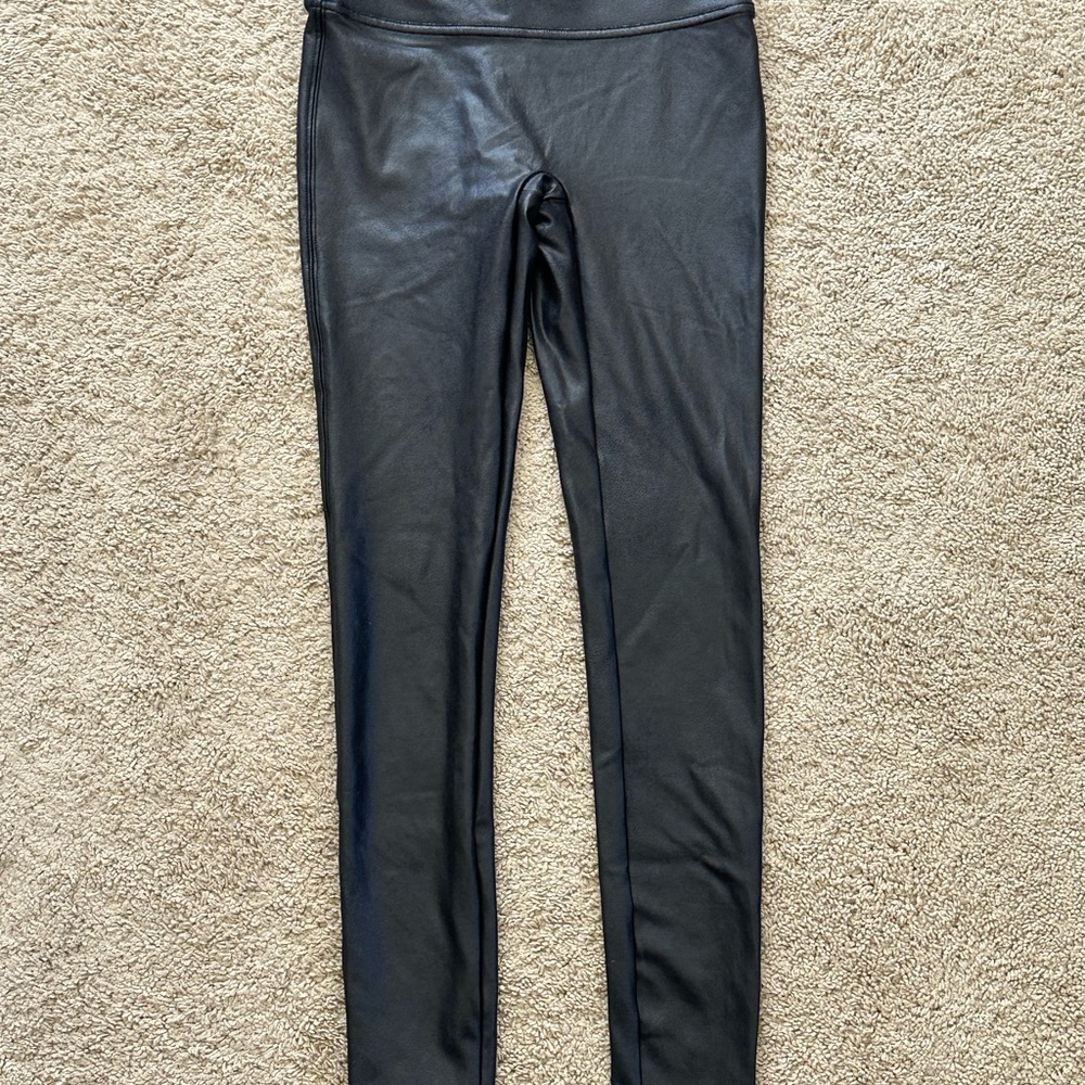 Spanx Black Faux Leather Leggings